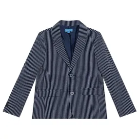 1100-Navy-STRIPED BLAZER