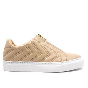 1461 Beige | Leather zip sneaker