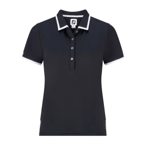 2023 FootJoy Women's Pique Solid Polo - Black/White