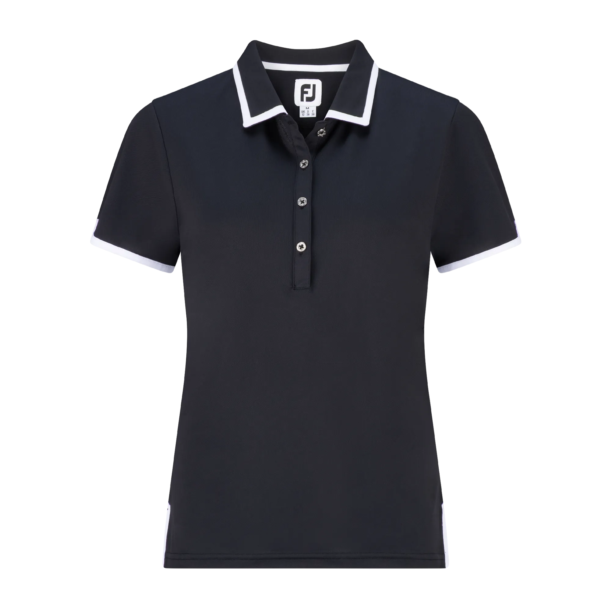 2023 FootJoy Women's Pique Solid Polo - Black/White