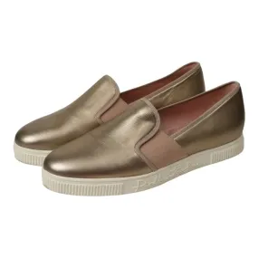 45028 - Gold Soft Leather Sneaker for Teen/Women by Pretty Ballerinas