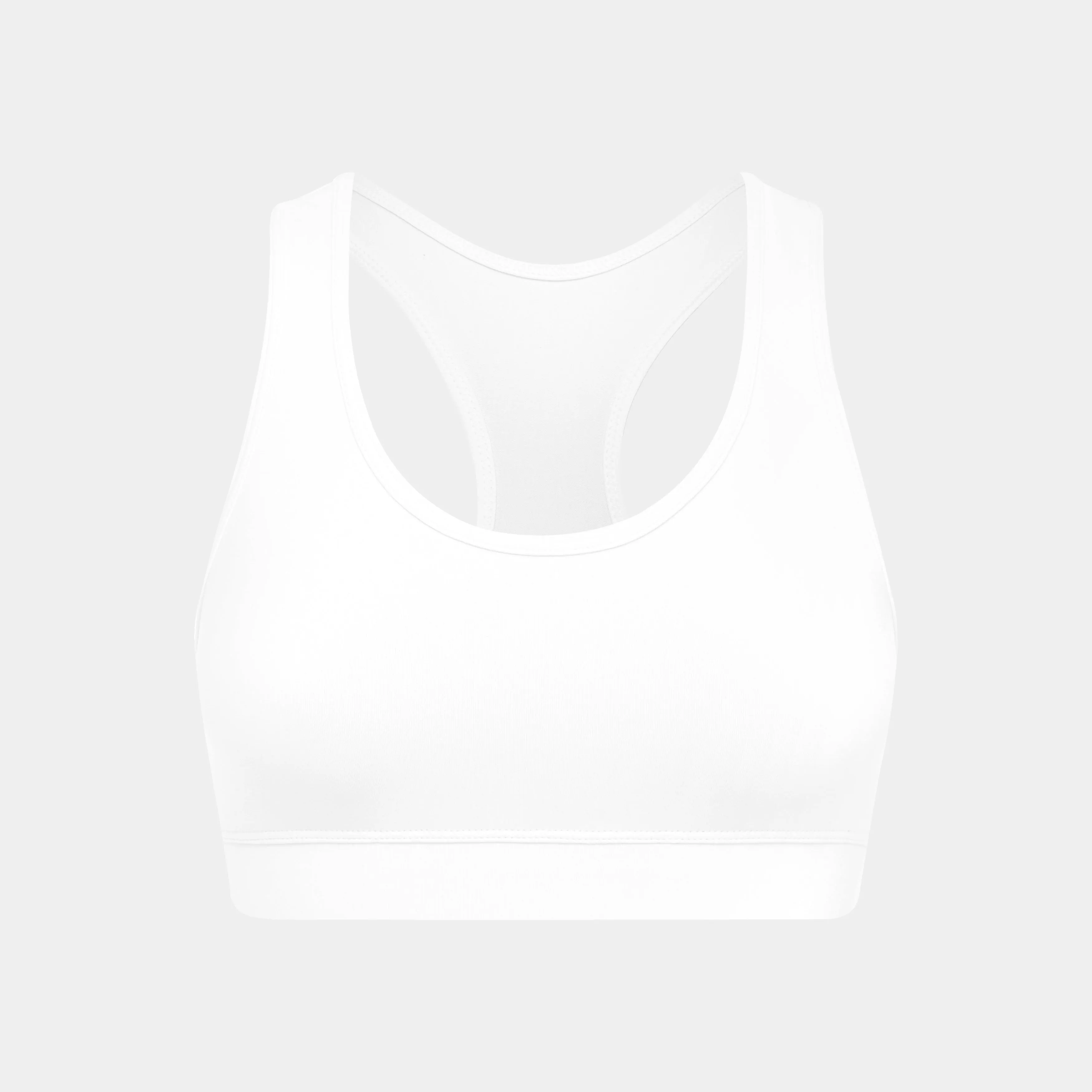 Bella Bustiere- Elevate Sports Bra, Racer Back in Reactivate, White