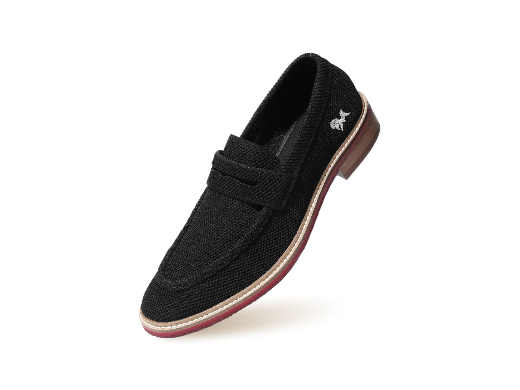 Block Heel Loafers : Black