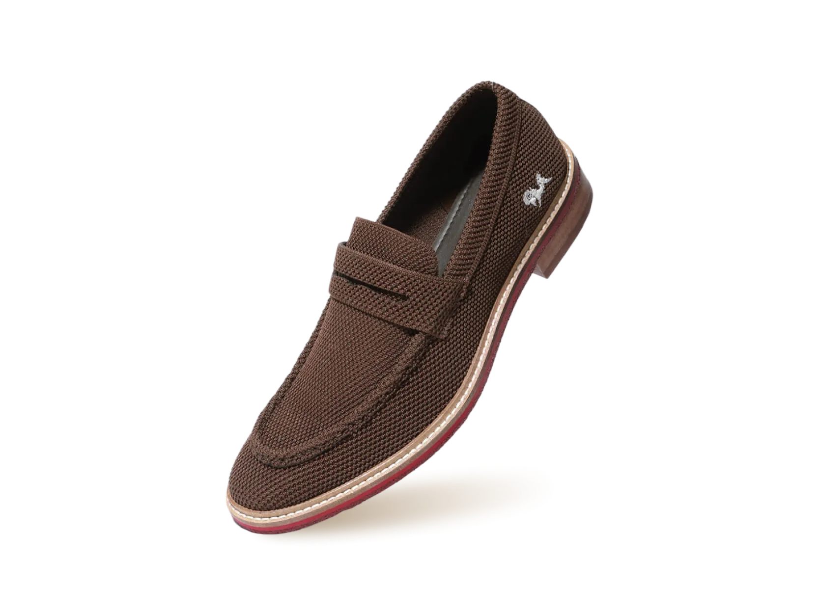 Block Heel Loafers : Brown