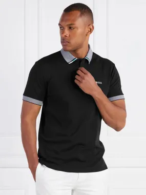 Boss Structured Collar Black Polo