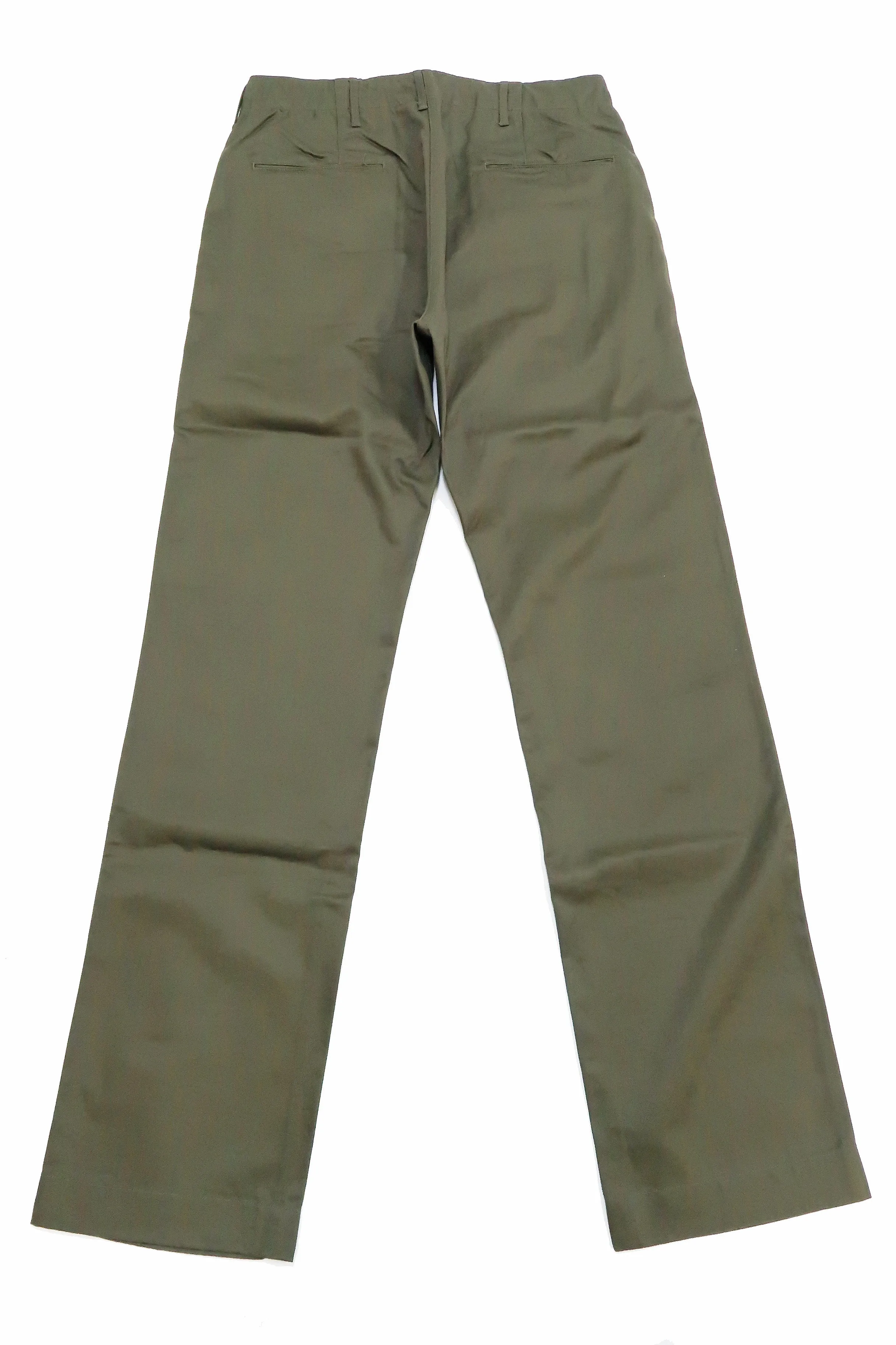 Buzz Rickson Trousers Men's Zip Fly Slimmer Fit US Army Chino Pants BR40025A 03 Olive