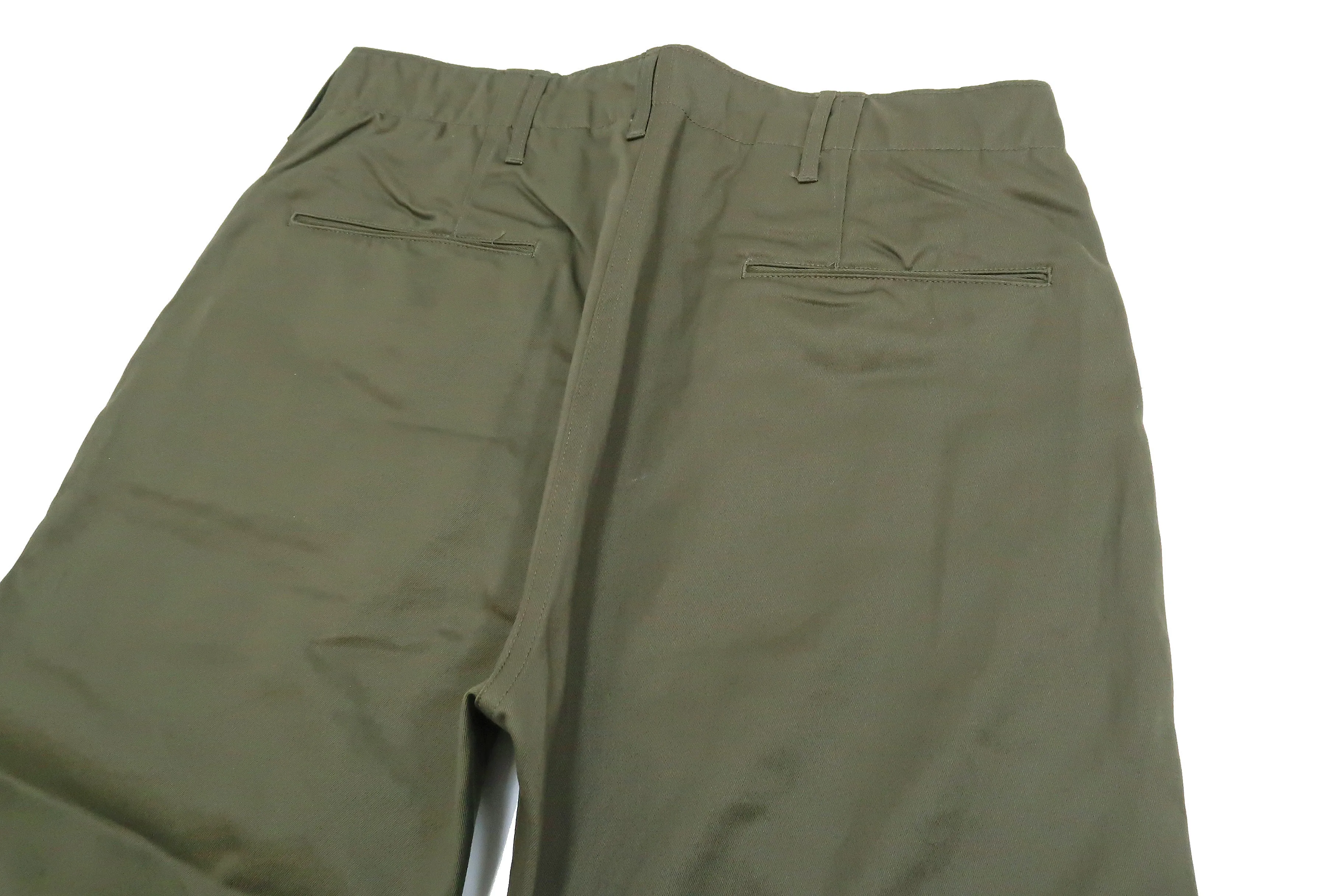 Buzz Rickson Trousers Men's Zip Fly Slimmer Fit US Army Chino Pants BR40025A 03 Olive