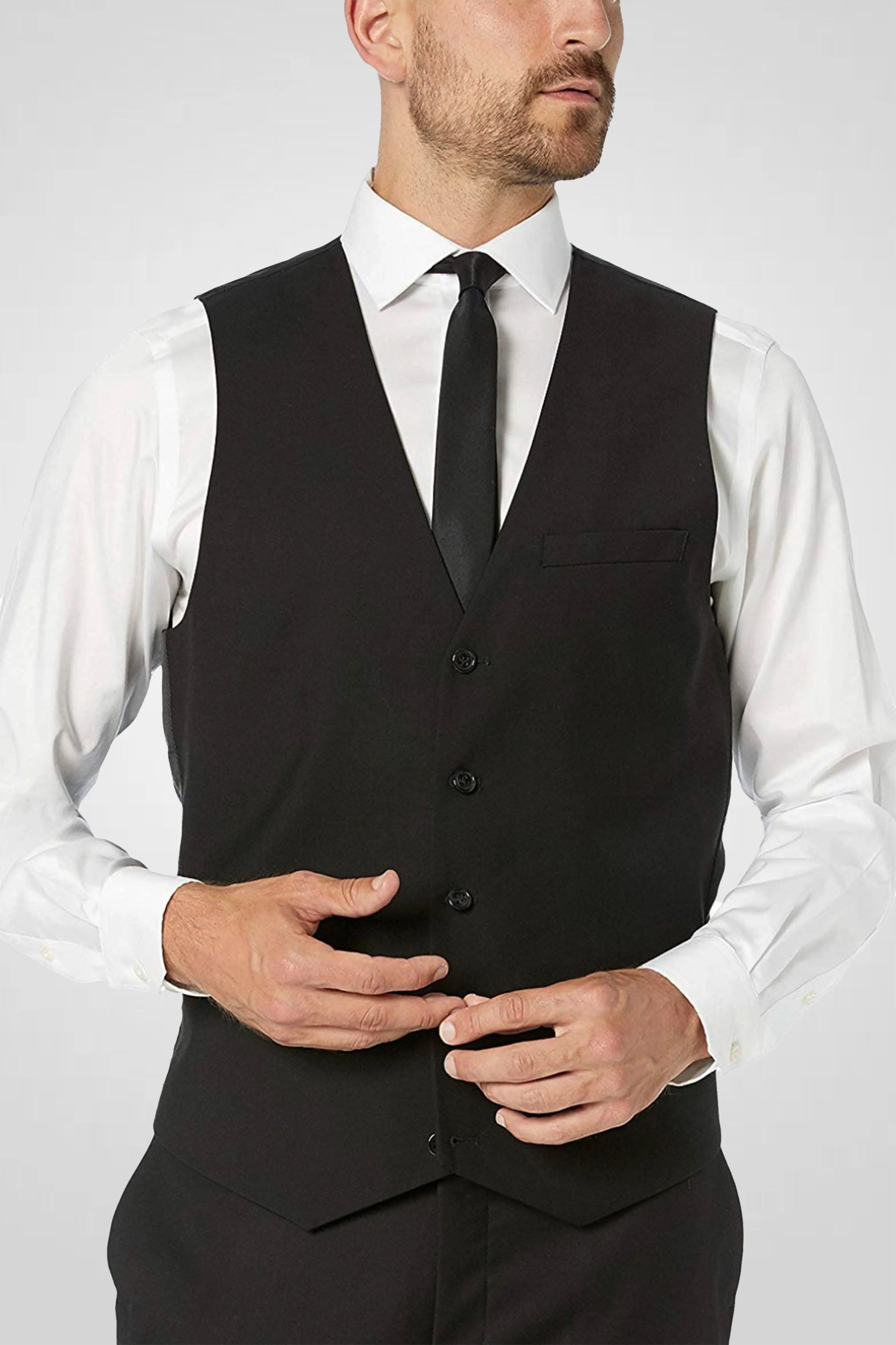 CAPITANO,SOLID-2BV-DRESSY SUITS-S00802-BLACK