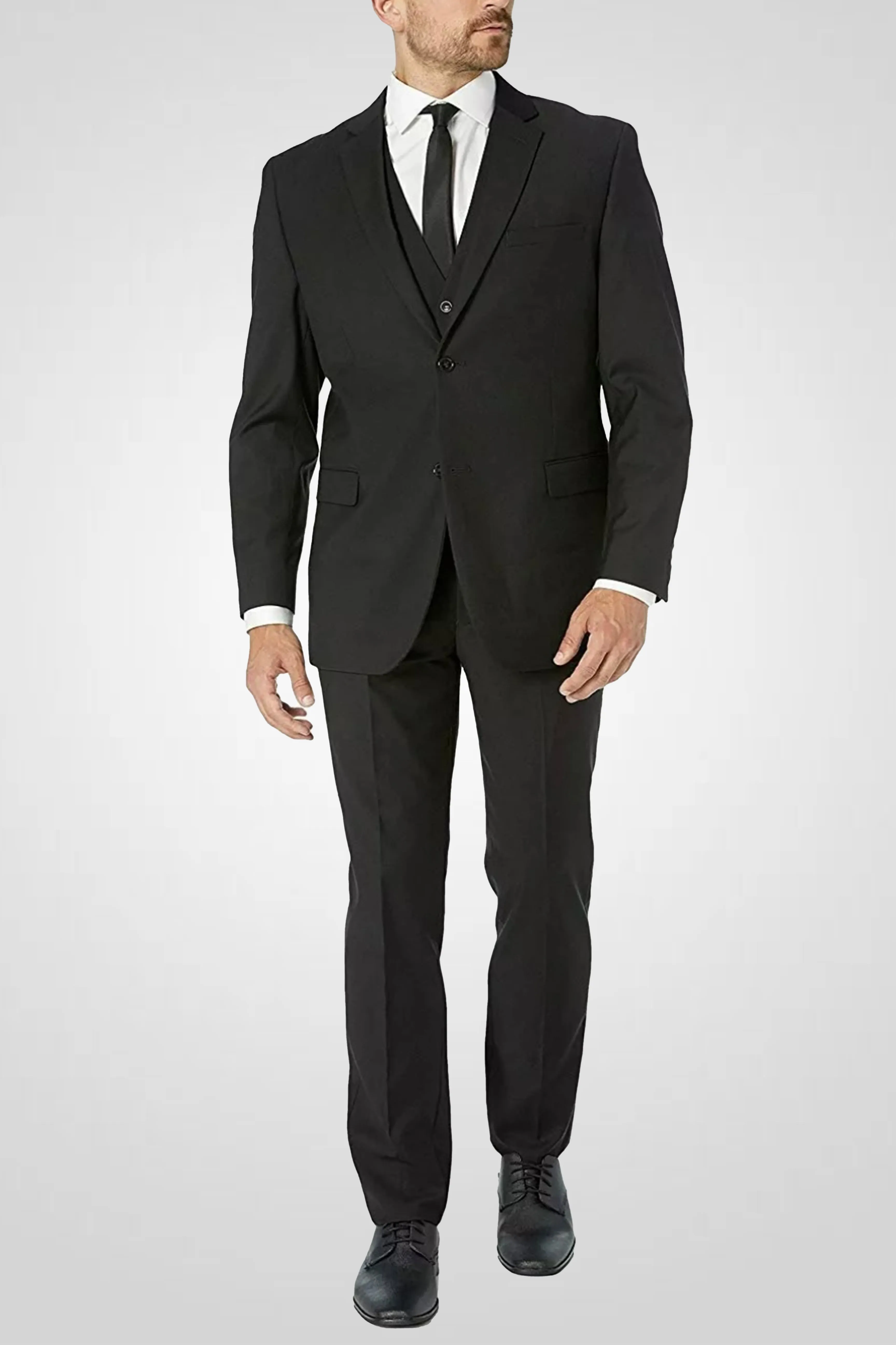 CAPITANO,SOLID-2BV-DRESSY SUITS-S00802-BLACK