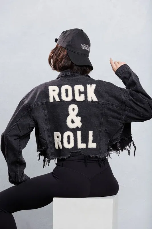 Cropped Denim 'Rock' Jacket