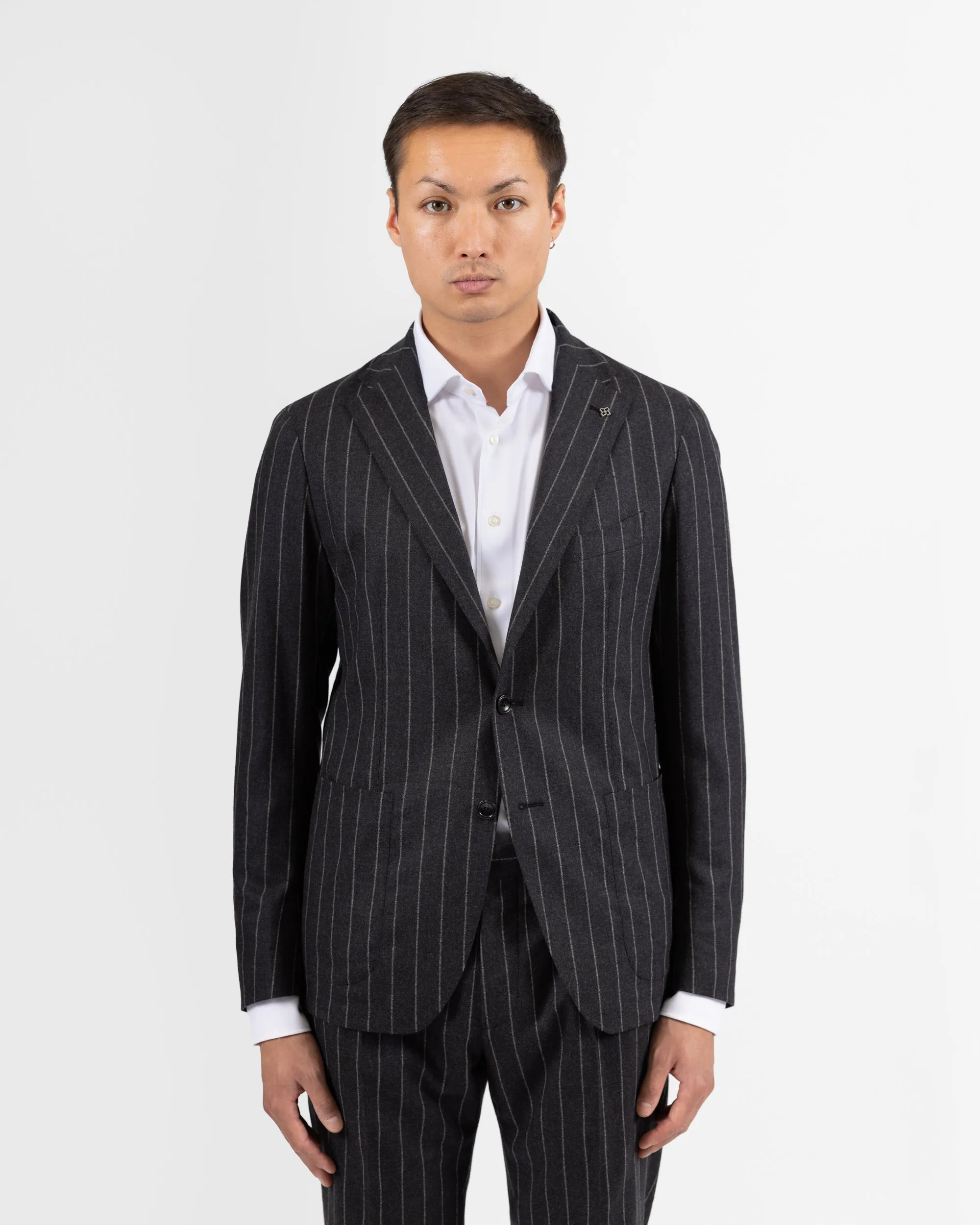 Dakar Wool & cashmere suit - Striped Grey