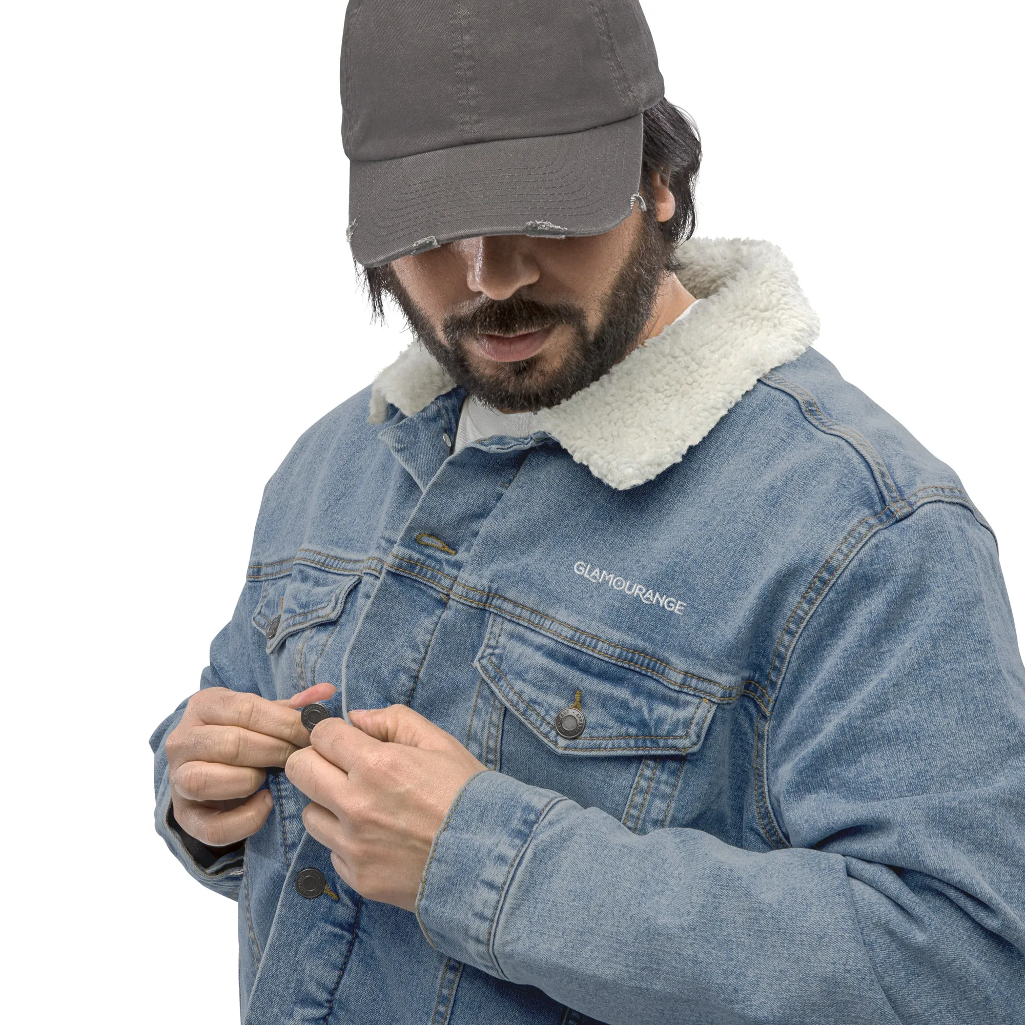 Denim Light For Men (Glamourange Sherpa Denim Jackets Mens)