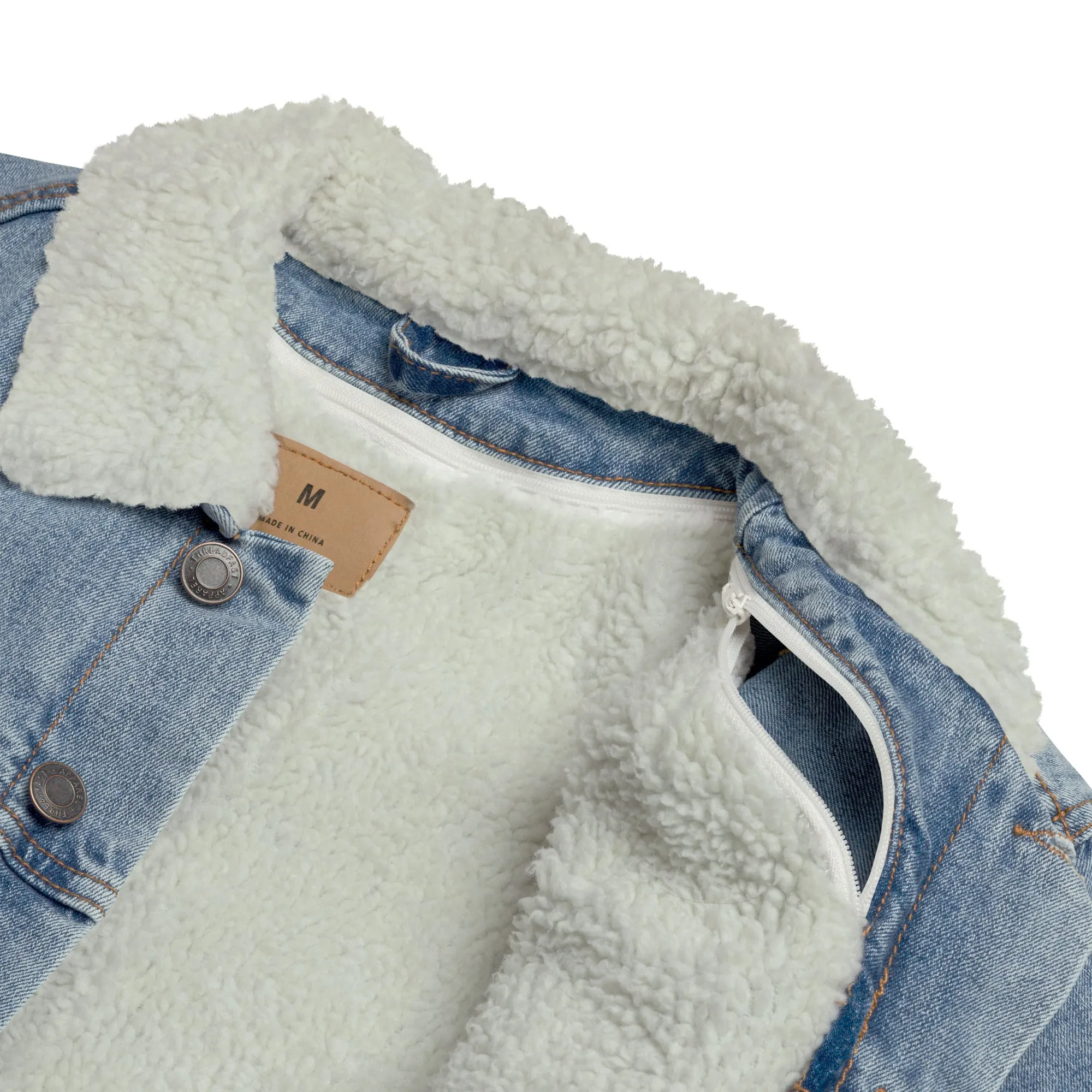 Denim Light For Men (Glamourange Sherpa Denim Jackets Mens)