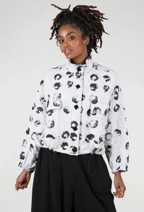 Dot Bomber Jacket, Silver/Black