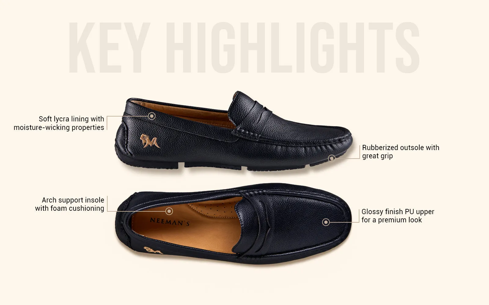 Dress Loafers : Black