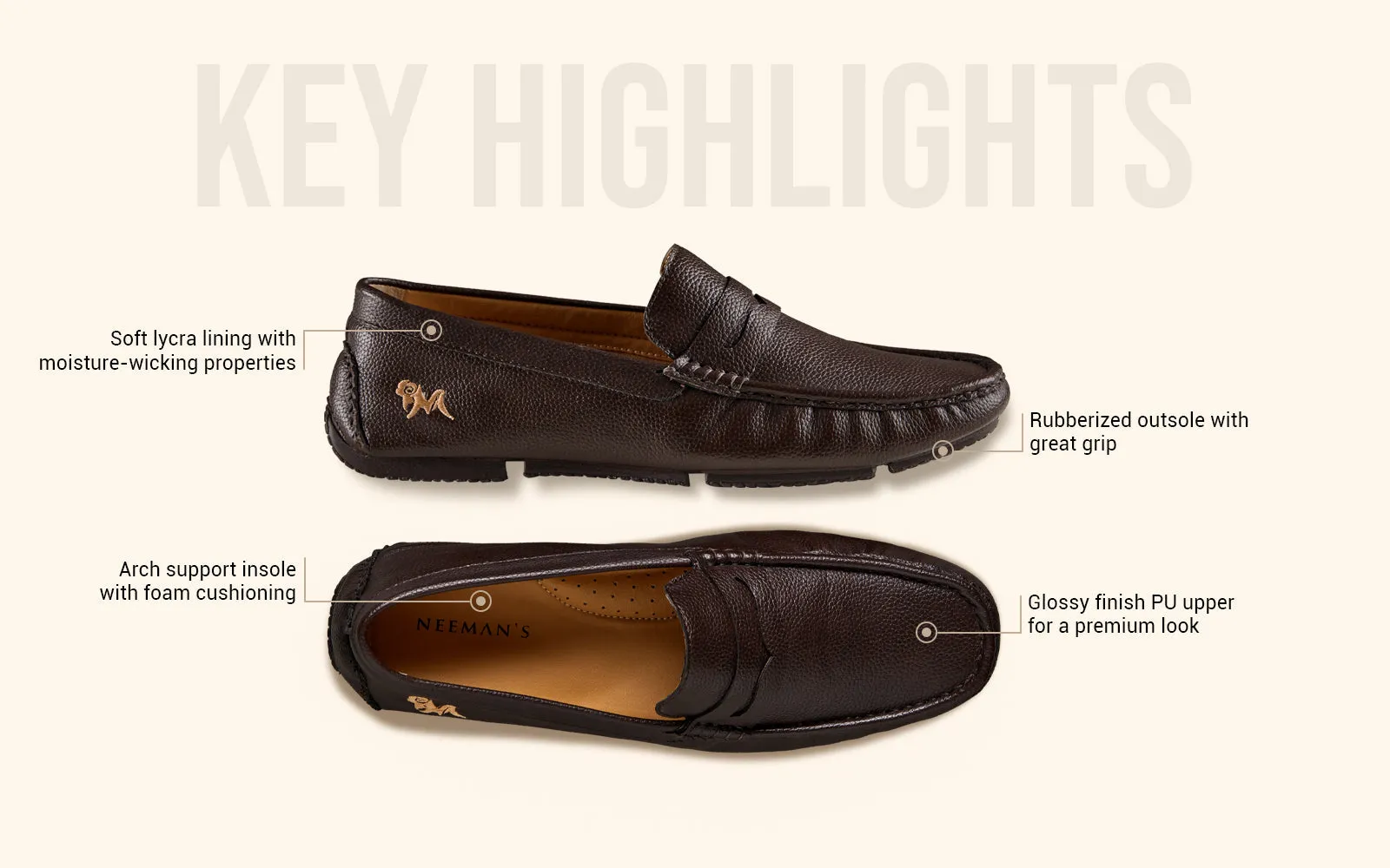 Dress Loafers : Brown