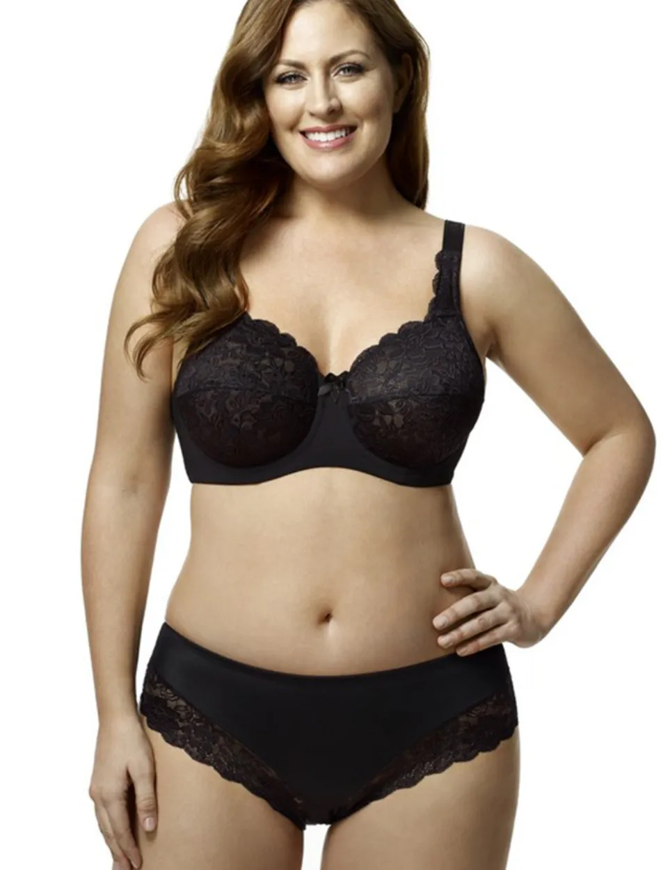 Elila Full Lace Underwire, Black| Black Elila Lace Bra 2311