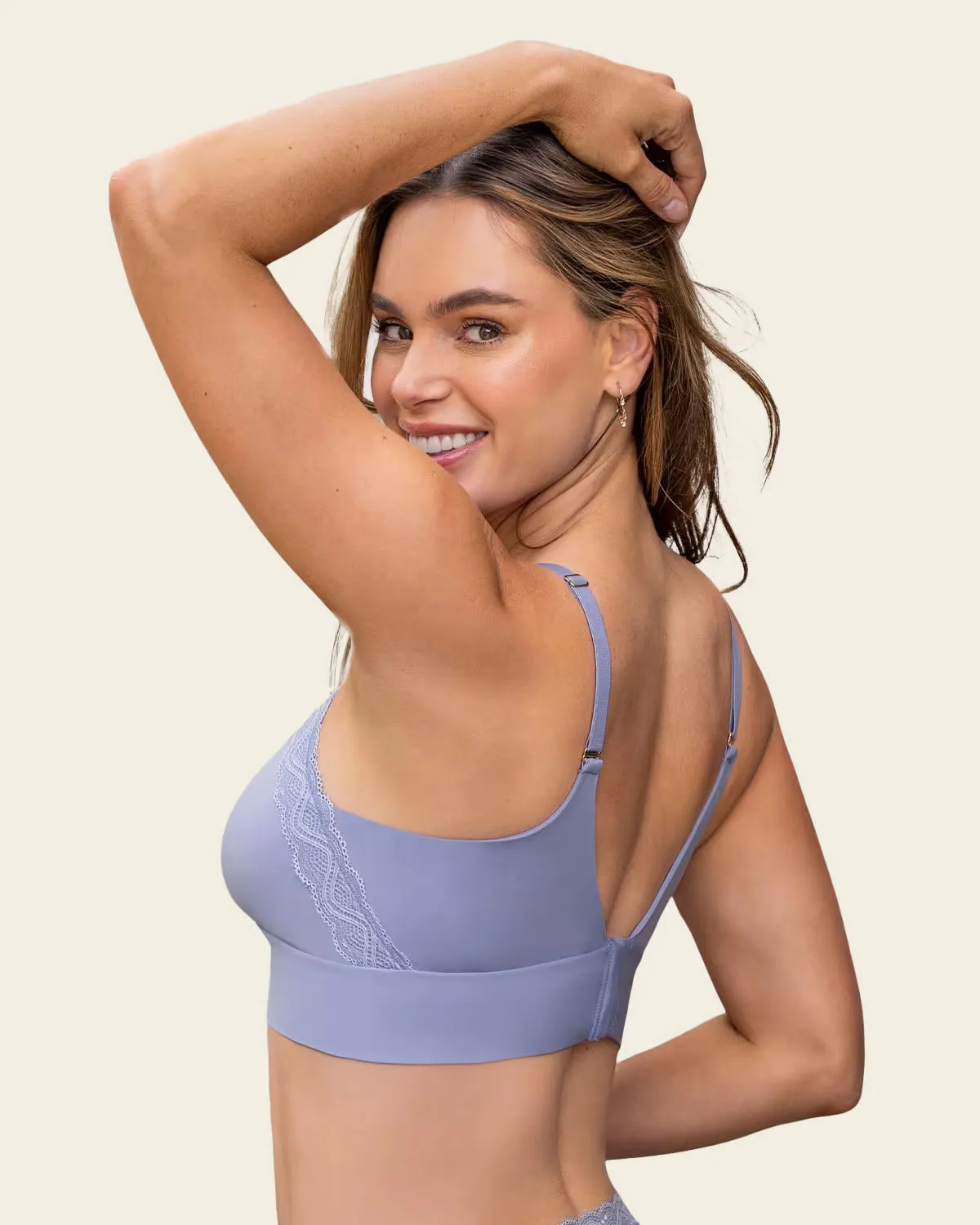 Lace Trim Soft Full Coverage Smoothing Wireless Daily Bra