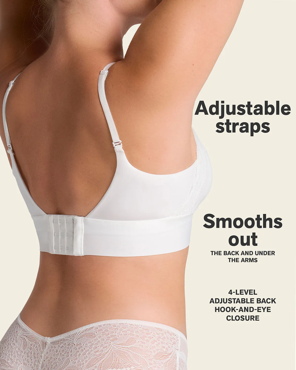 Lace Trim Soft Full Coverage Smoothing Wireless Daily Bra