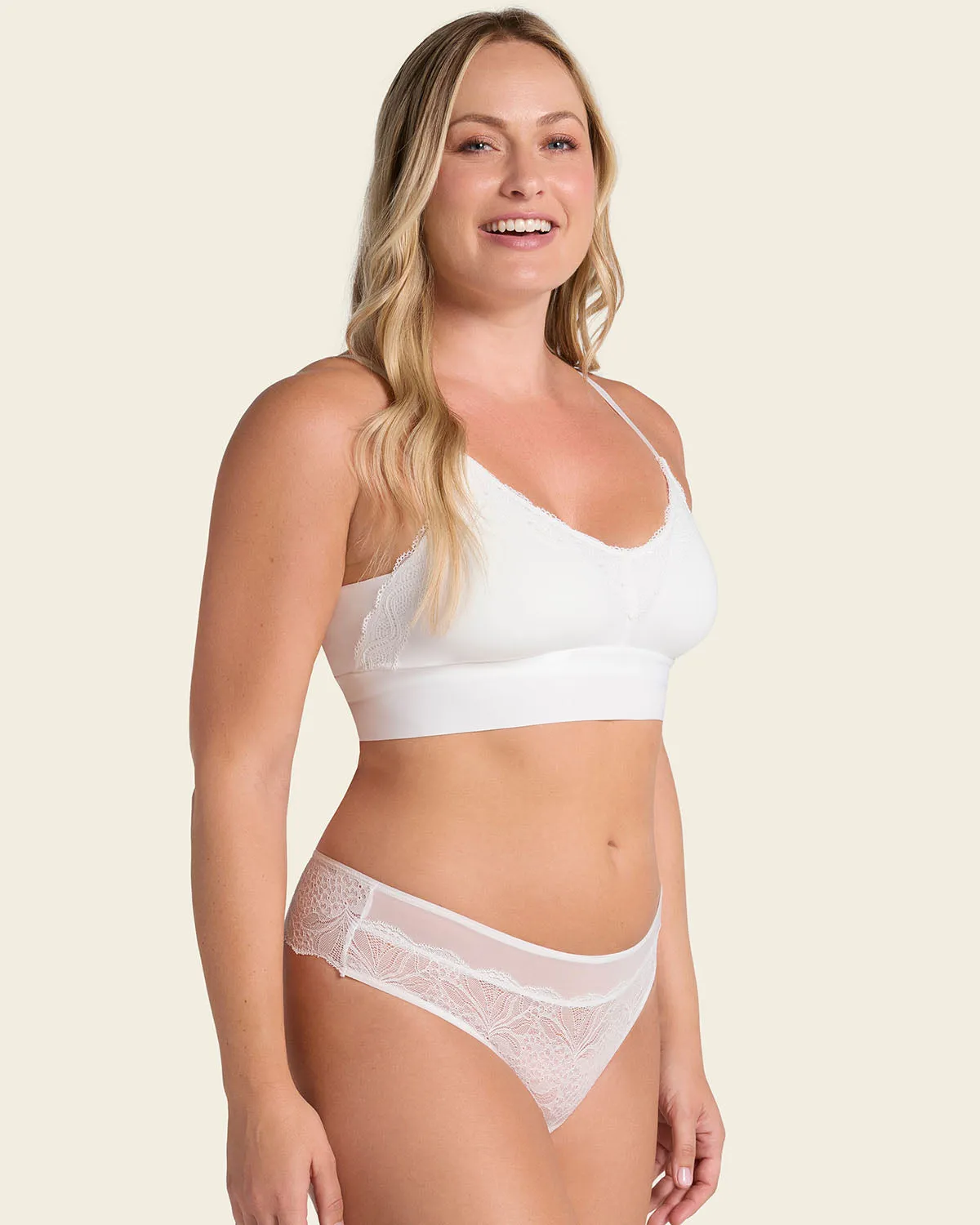 Lace Trim Soft Full Coverage Smoothing Wireless Daily Bra