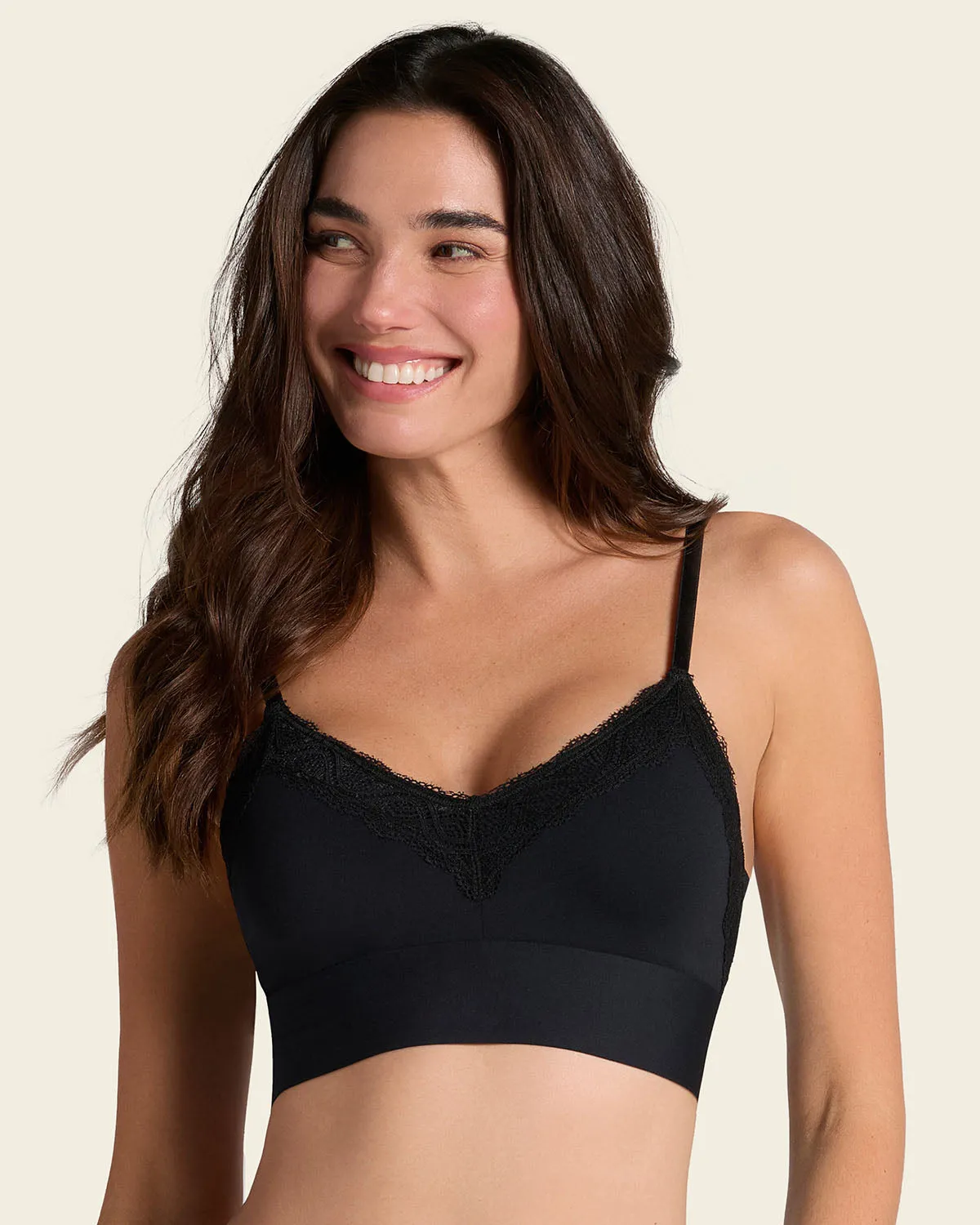 Lace Trim Soft Full Coverage Smoothing Wireless Daily Bra