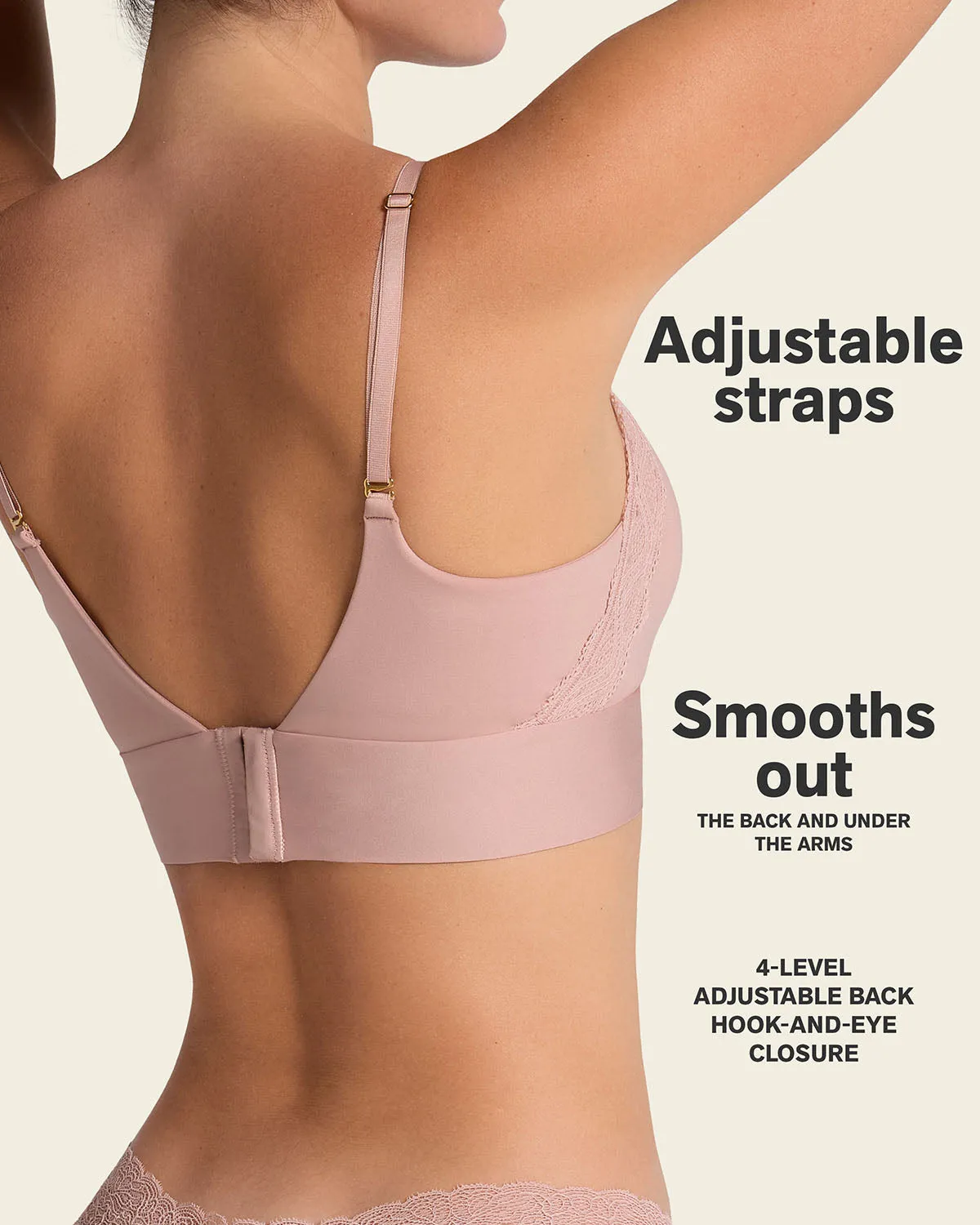 Lace Trim Soft Full Coverage Smoothing Wireless Daily Bra