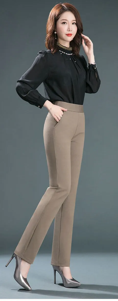 Luexco Women's Pencil Pants Slimming Stretch Trouser