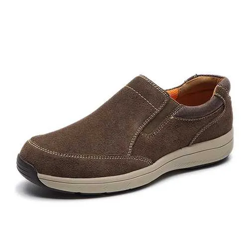 Men Comfy Slip On Suede Leather Sneakers