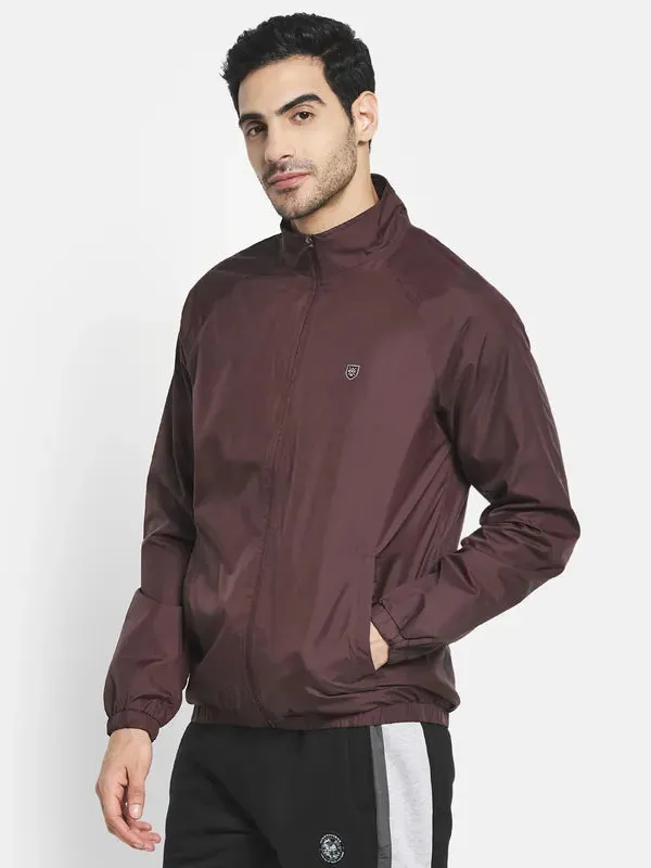 Men Maroon Sporty Jacket