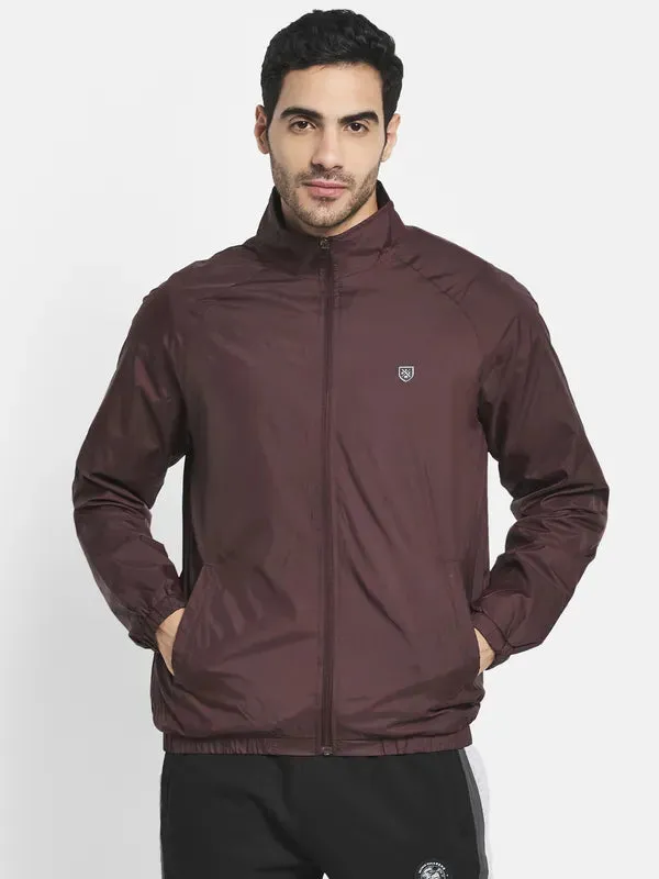 Men Maroon Sporty Jacket