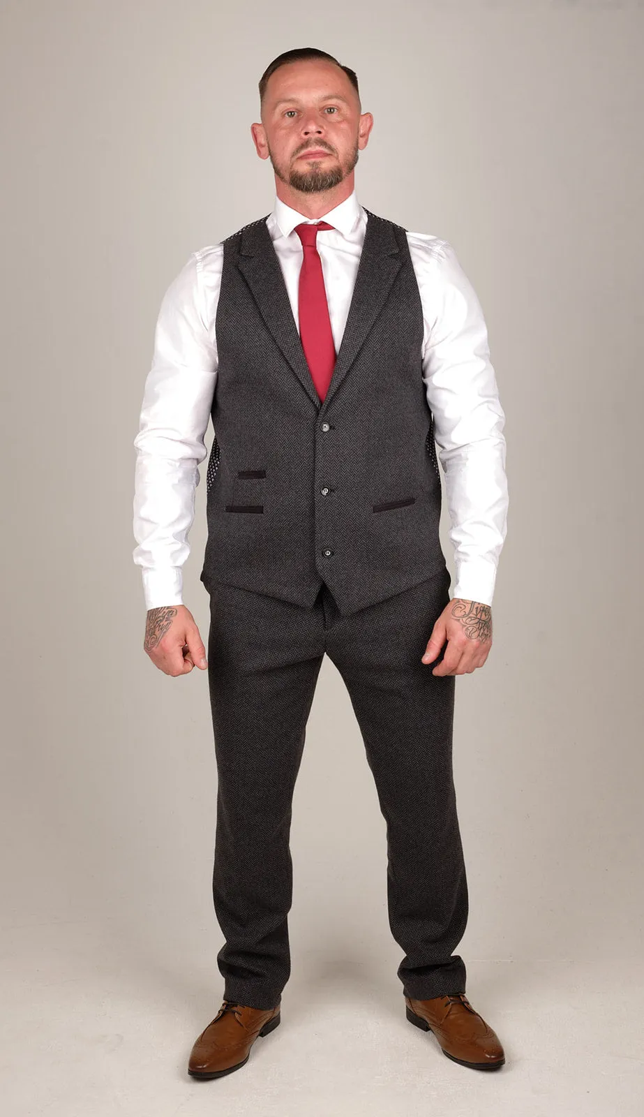 Men's Charcoal-Grey 3 Piece Suit | Wedding Suit | Party Wear | Office Wear