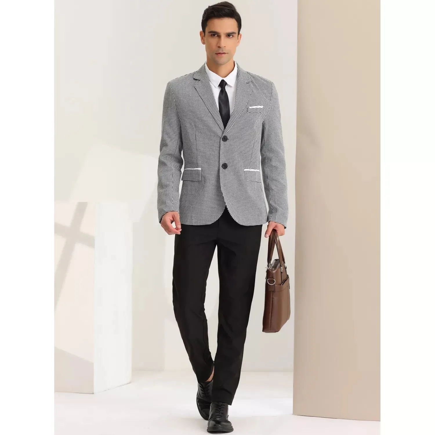 Men's Plaid Blazer, Slim Casual Sports Jacket Lars Amadeus