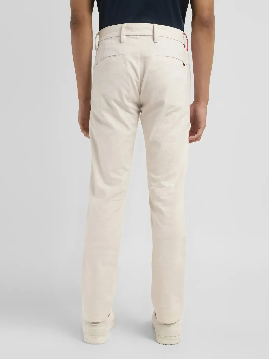 Men's Regular Fit Cream Chinos