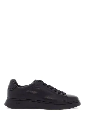 Minimalist Textured Leather Athletic Sneakers