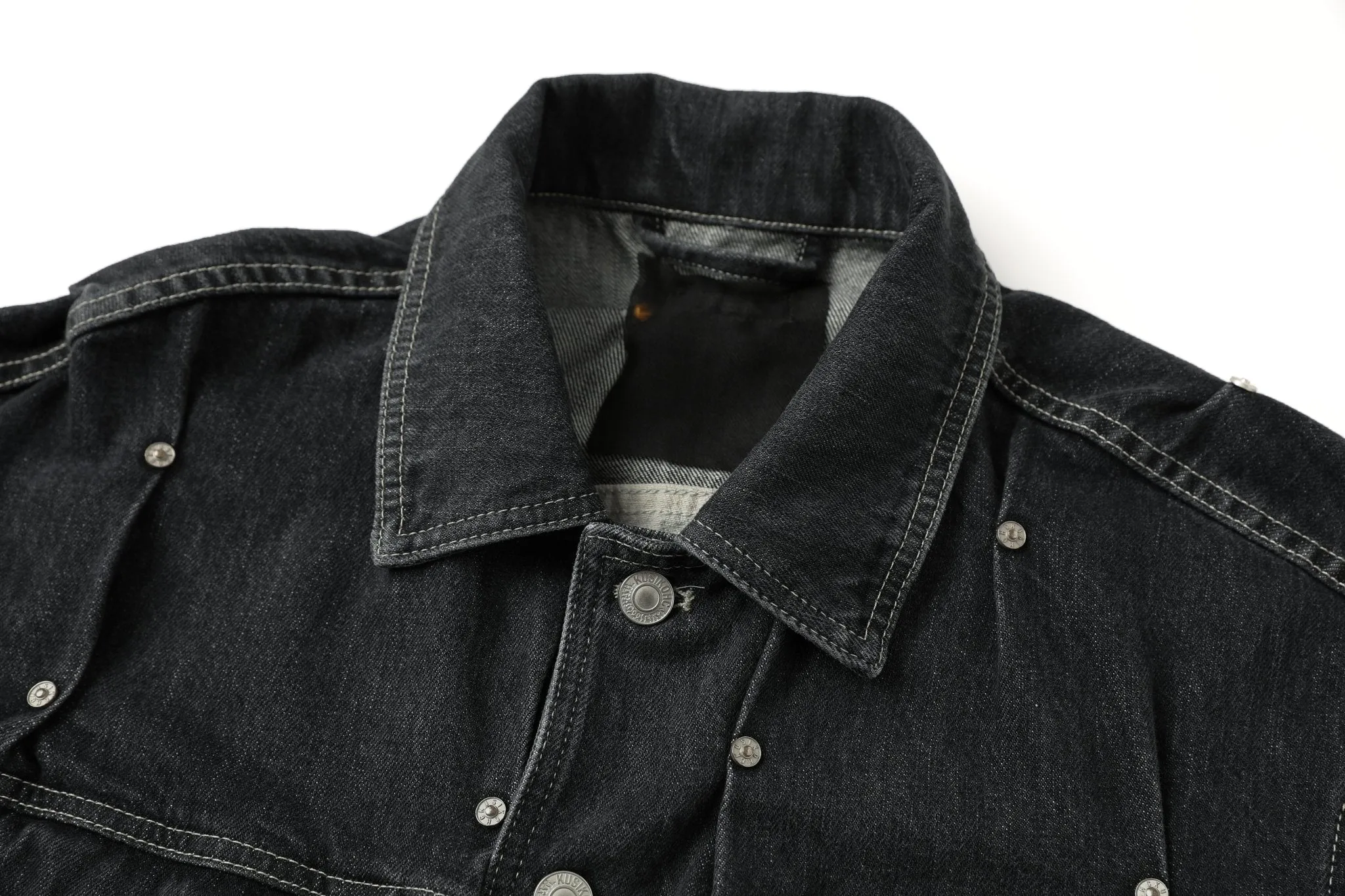 Multi Rivet Denim Jacket Bicolor