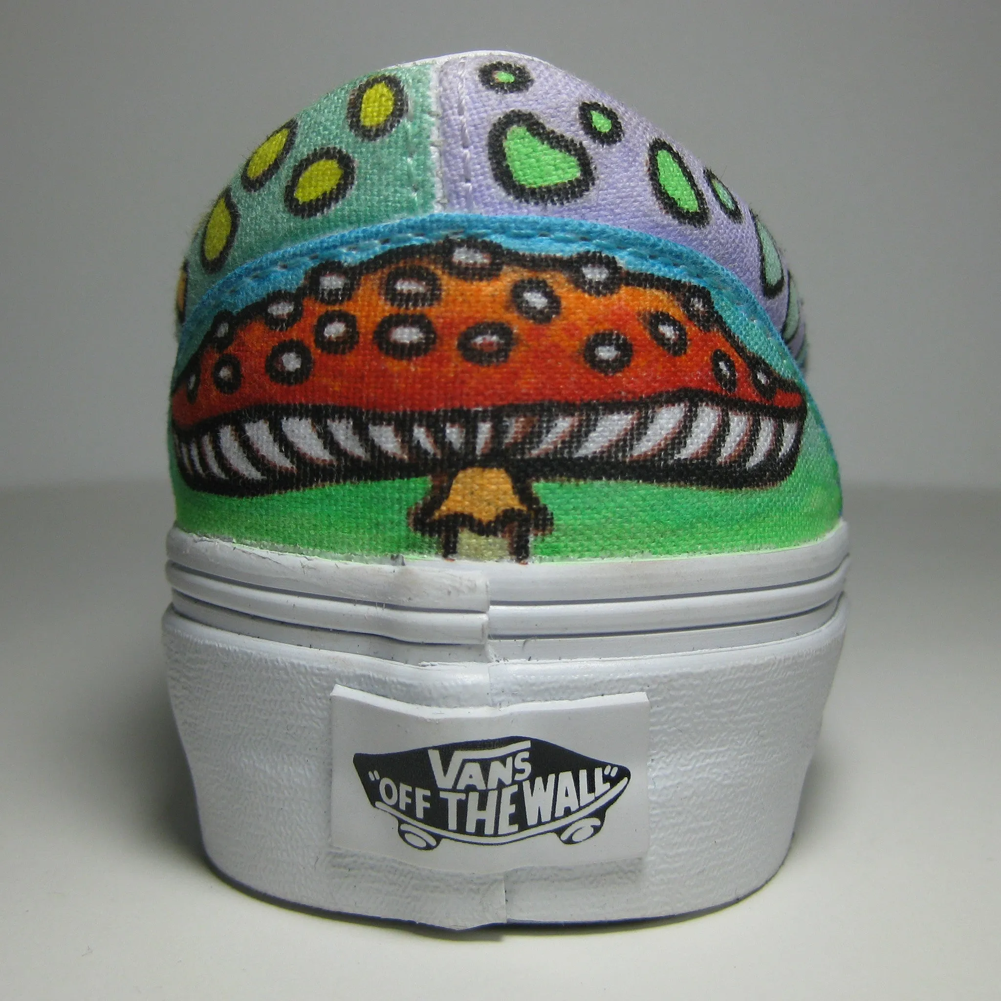 Mushroom themed custom Vans Slip On Sneakers