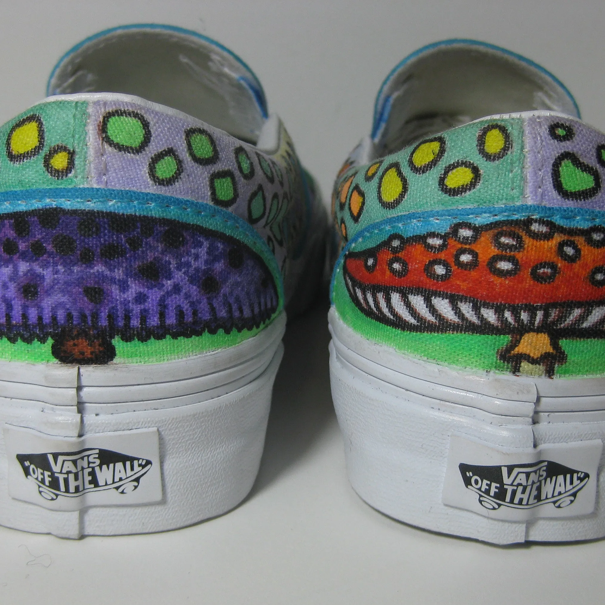 Mushroom themed custom Vans Slip On Sneakers