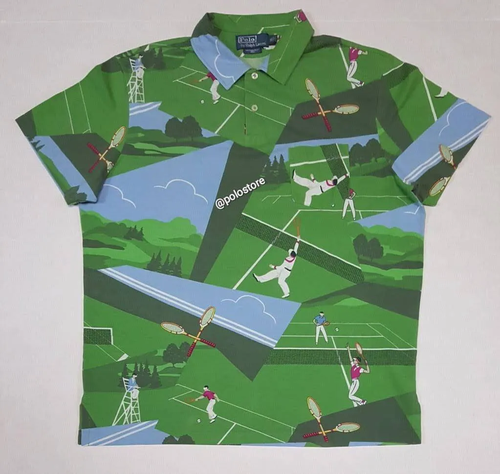 Nwt Polo Ralph Lauren Green Tennis S/S Polo