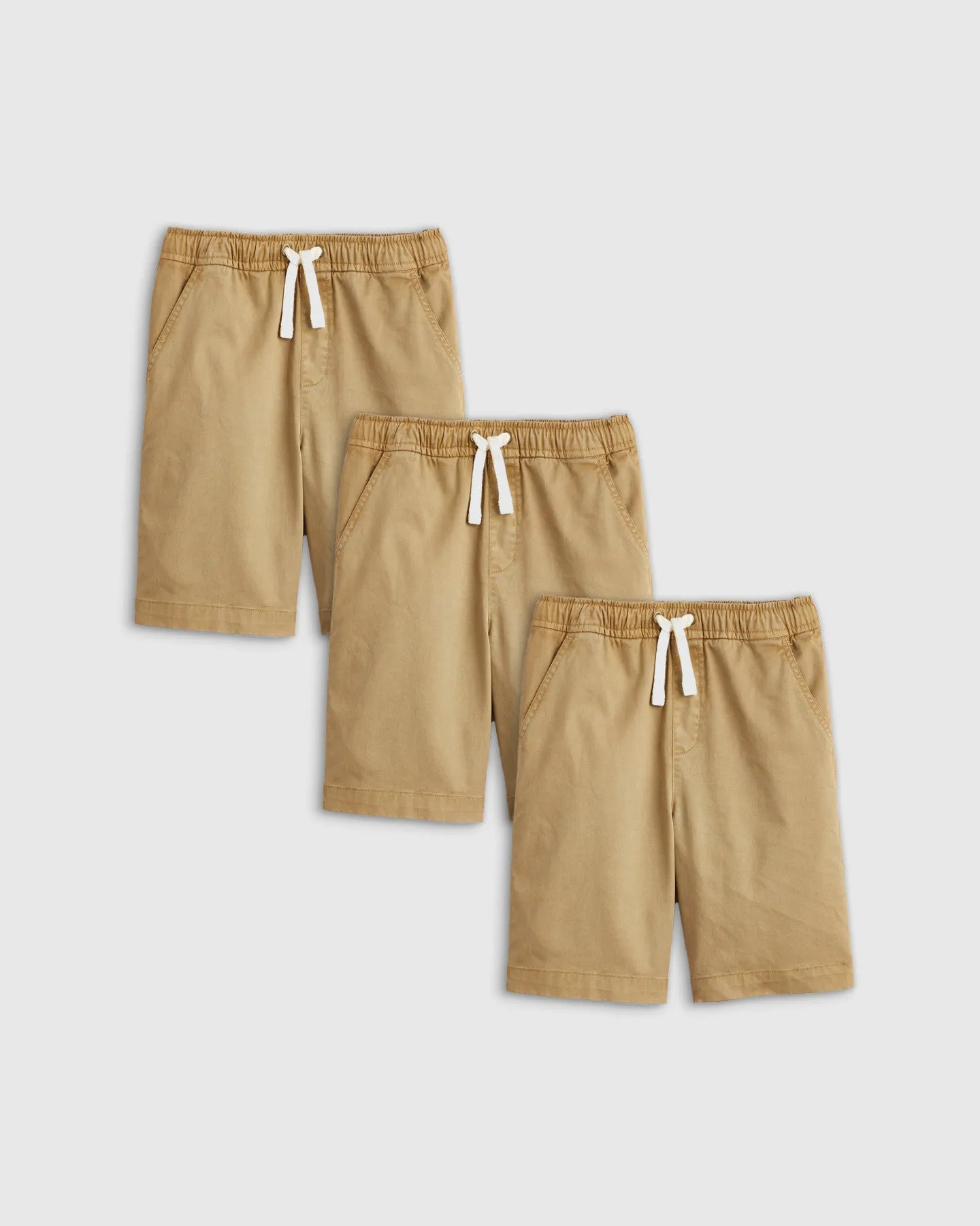 Organic Cotton Stretch Chino Shorts 3-Pack