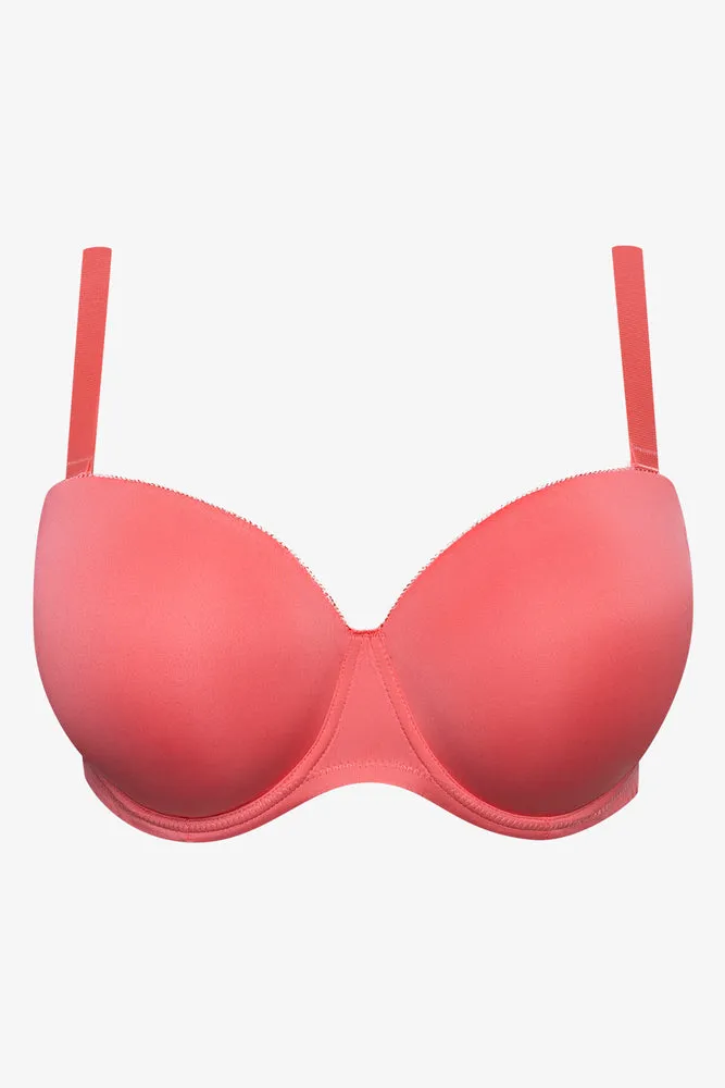 Plus size 2 Pack Multiway Bras Grey And Coral