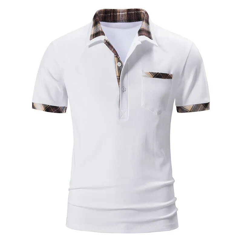 Pologize™ Short Sleeve Checkered Collar Polo Shirt