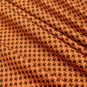 Printed Knits Black Houndstooth on Orange