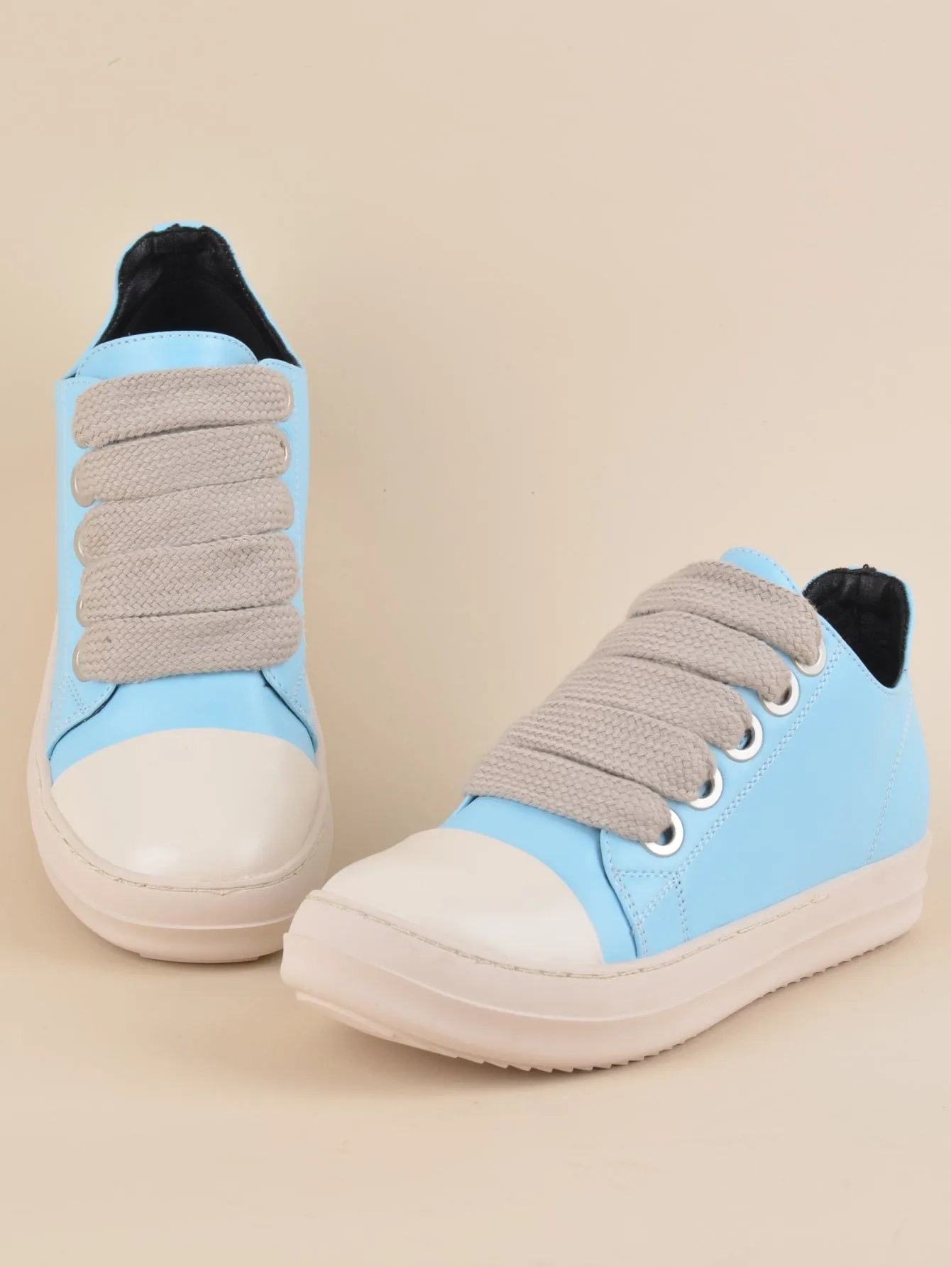 PU LEATHER LOW TRENDY  CASUAL SNEAKERS