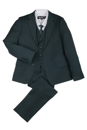 "Liam" Kids Hunter Green Suit (5-Piece Set)