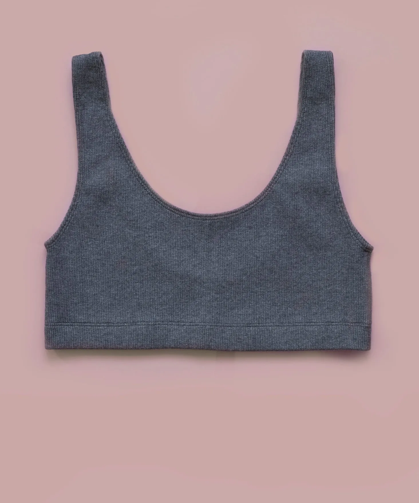 Ribbed Scoop Back Crop Top