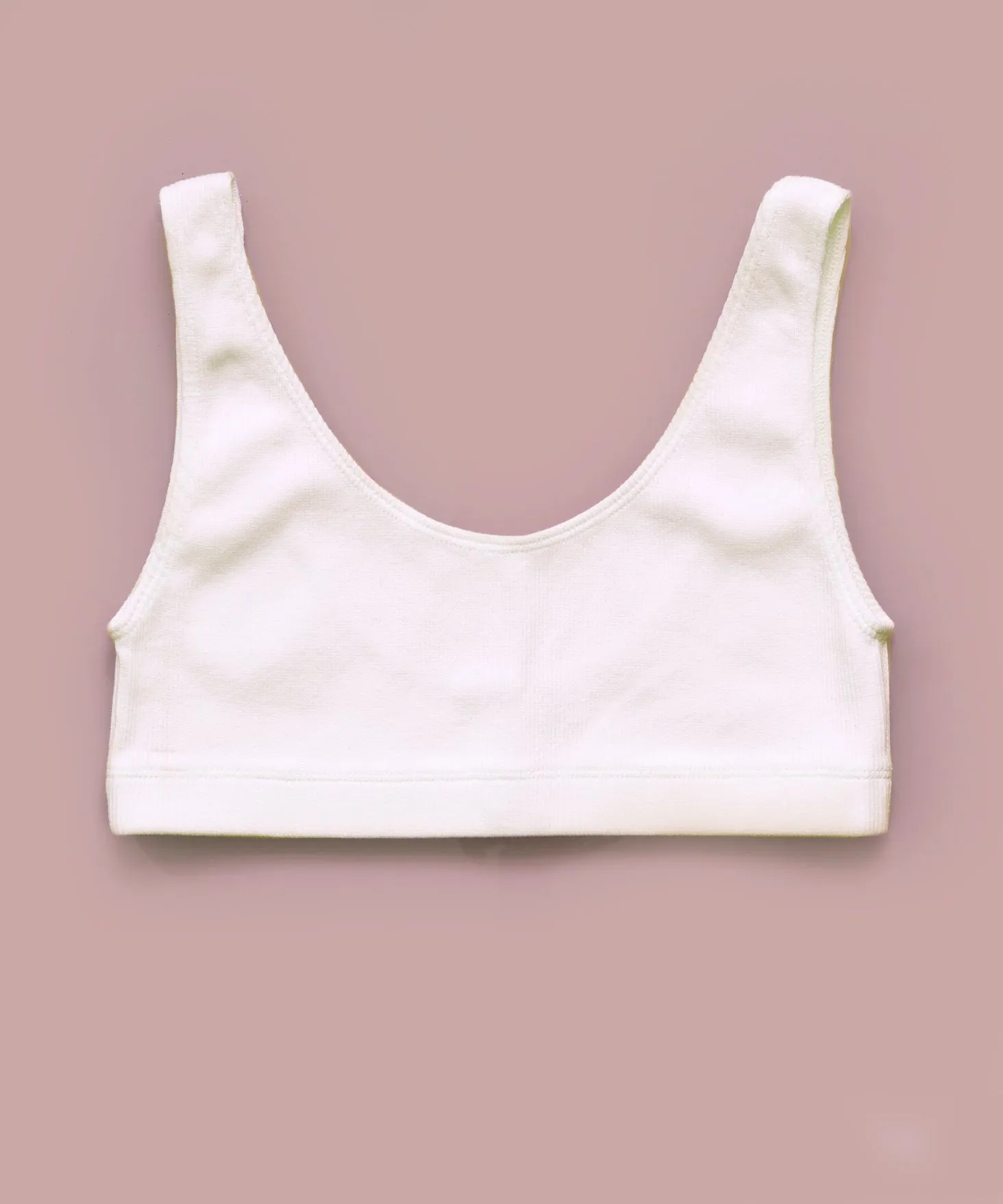 Ribbed Scoop Back Crop Top