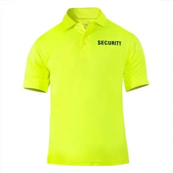 Rothco Moisture Wicking Security Polo Shirt | Black, White, Navy, Hi-Vis