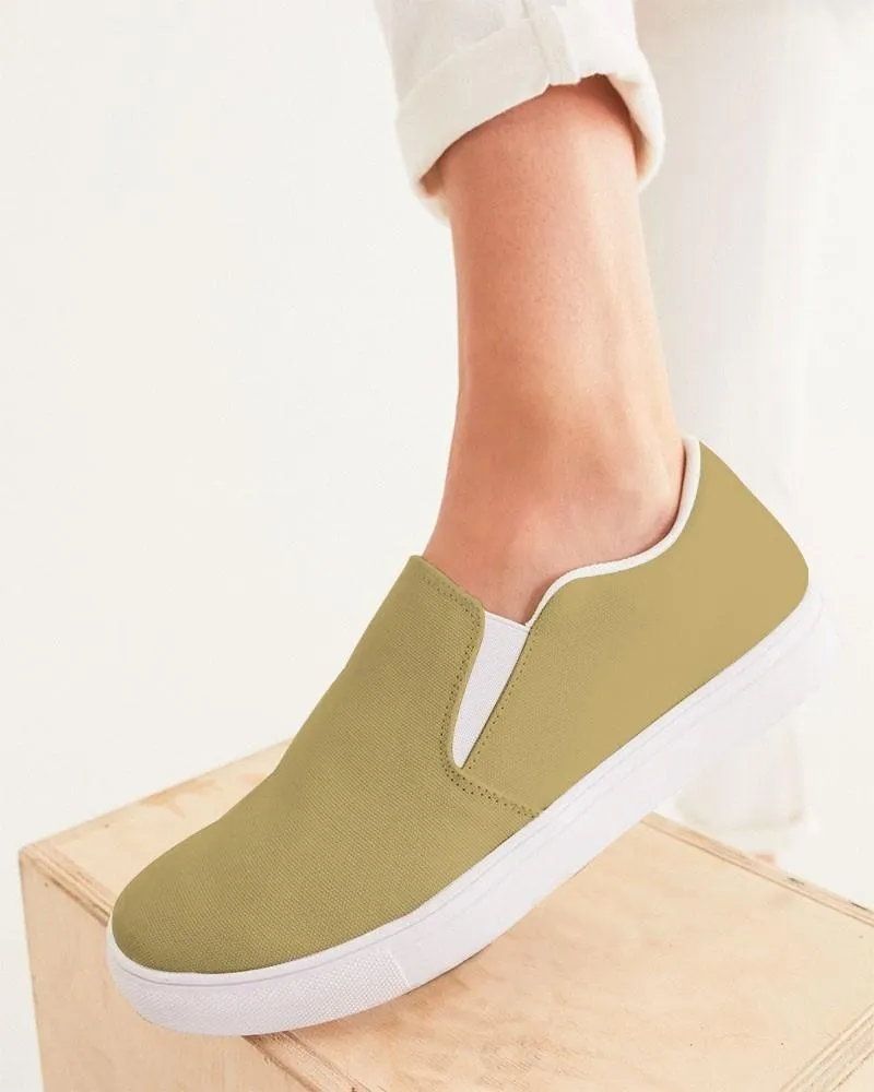 Shaded Pastel Yellow Slip-On Canvas Sneakers | Women's | C0M15Y60K30