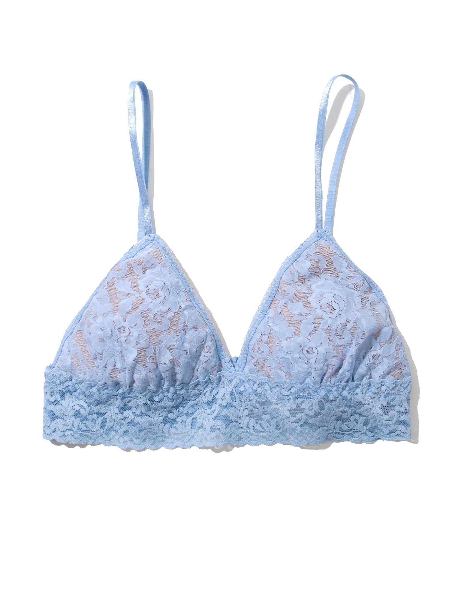 Signature Lace Padded Triangle Bralette Clarity Blue Sale