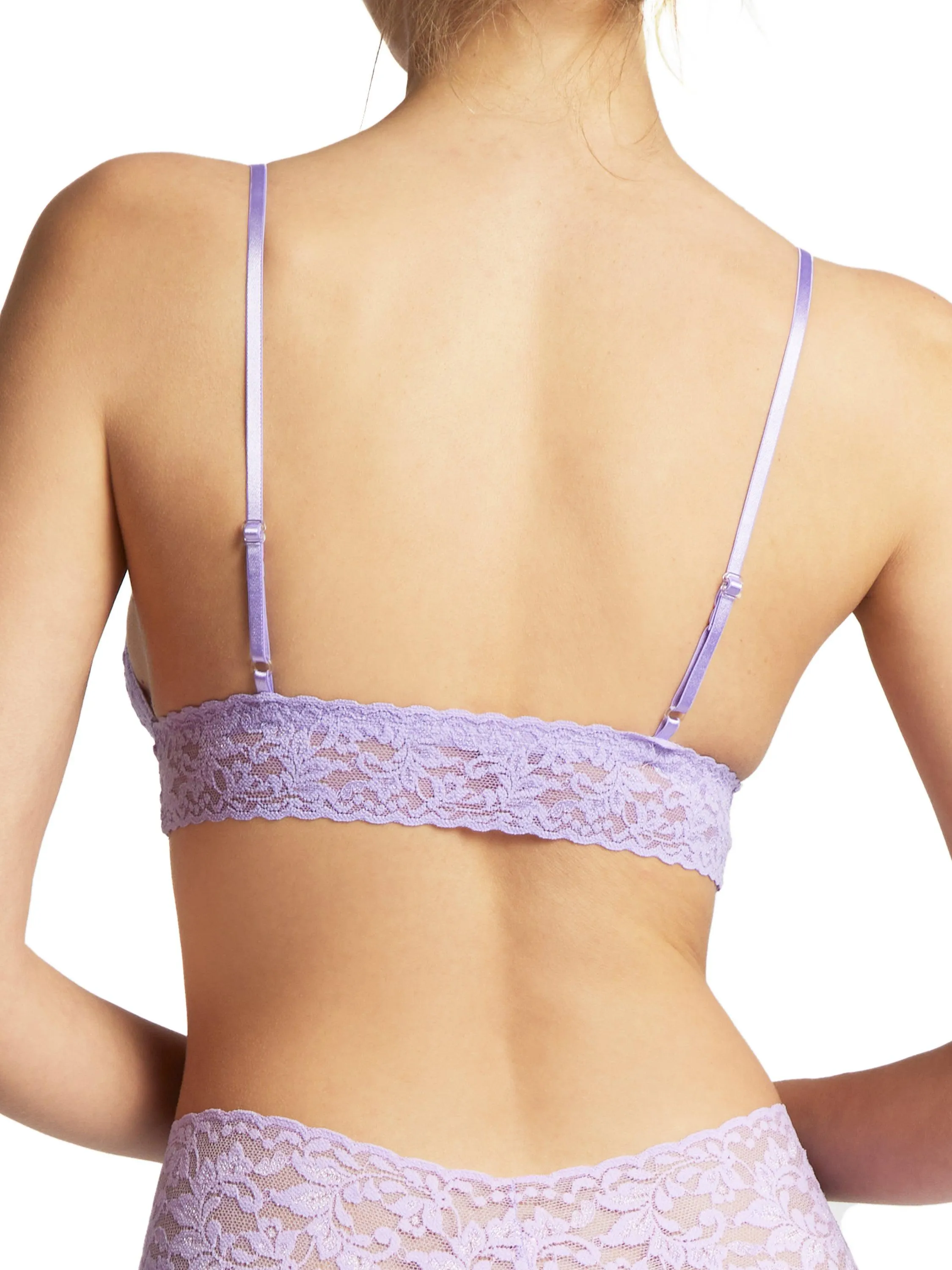 Signature Lace Padded Triangle Bralette Wisteria Purple Sale